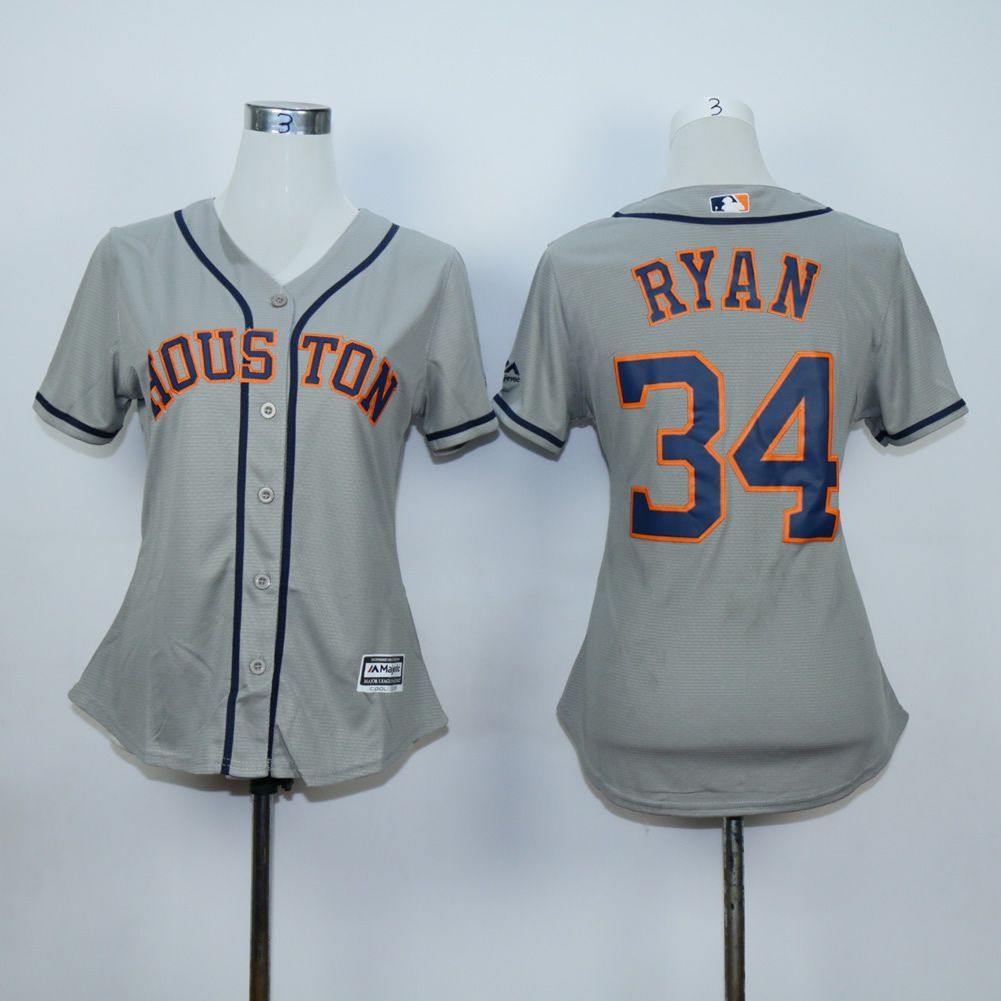 Women Houston Astros #34 Ryan Grey MLB Jerseys->women mlb jersey->Women Jersey